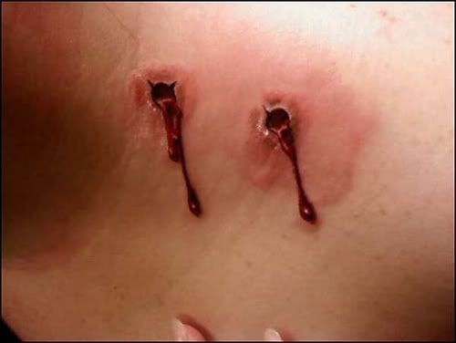 bloodyfangholesonnecktattoo.jpg vampire bite marks on neck tattoo