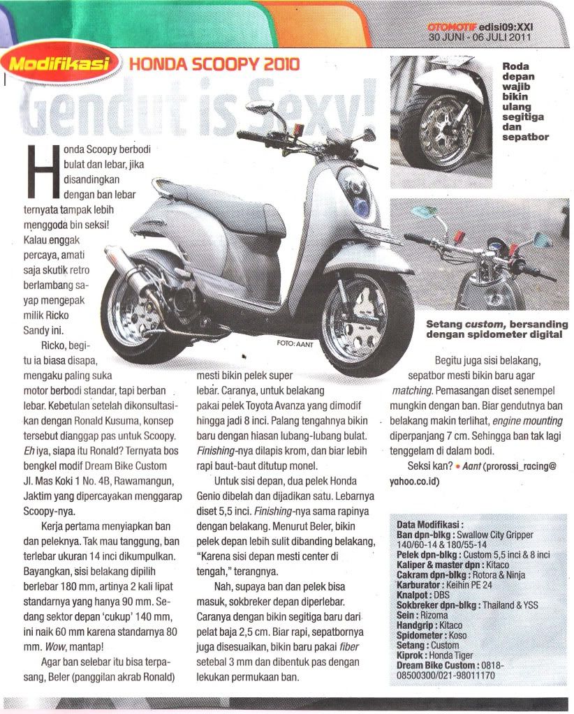 DreamBikeCustomBengkel Modifikasi Segala Jenis Motor