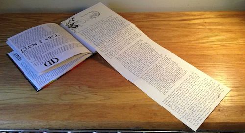 A foldout handwritten letter from The Kickstarter Letters