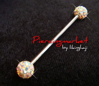 Industrial Piercing Body Jewelry on Industrial Bar Barbell Ear Ring Rings Body Piercing Jewelry A52   Ebay
