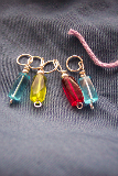Set of 4 glass bead Stitch markers