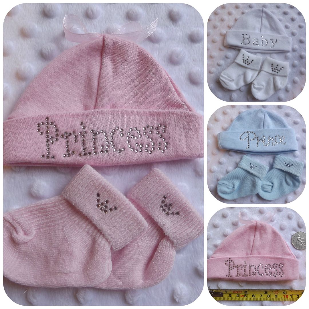 PREMATURE EARLY PREM TINY PREEMIE BABY SHOWER CLOTHING HAT SOCK GIFT