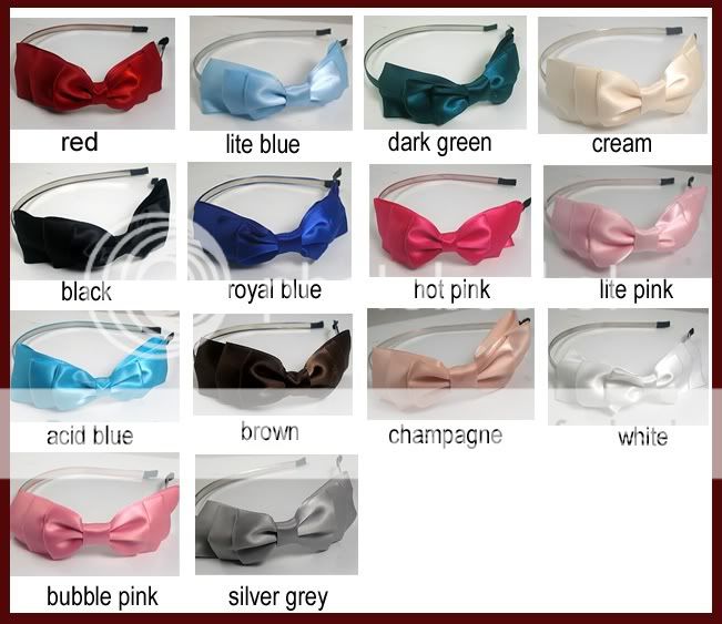 Pick Satin Hair Bow Headband With Bows Hair Band  