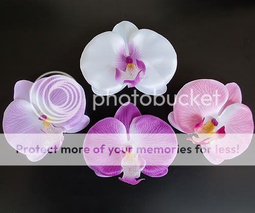 30P Orchid Flower Hair Clip Bridal Hawaii PartyGirl Lot  