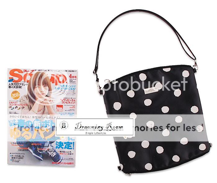 Japanese VIVI magazine Appendix TOPSHOP retro dots 2way small 