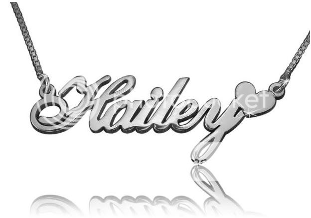 Haileys Heart Design Name Necklace Style