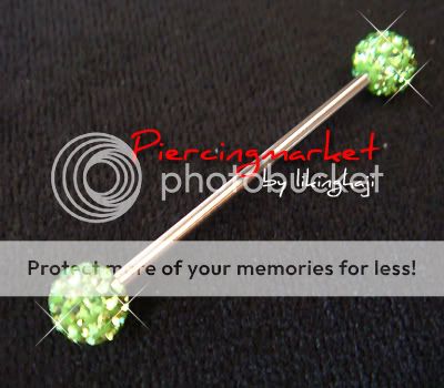 14g~33mm Long Industrial Bar Barbell Ear Ring Rings Body Piercing 